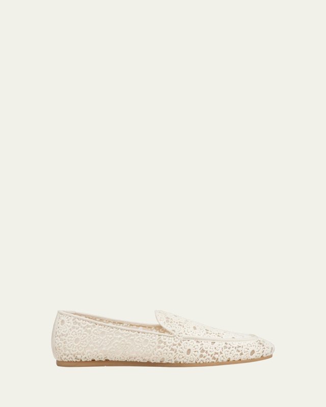 Lee Crochet Leather Loafers